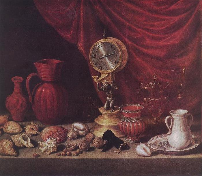 PEREDA, Antonio de Stiil-life with a Pendulum sg Sweden oil painting art